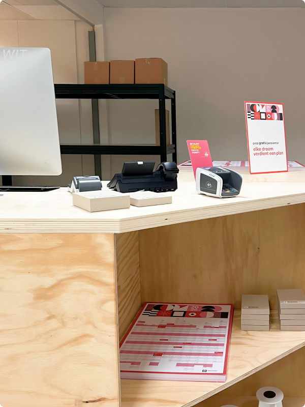 Toog voor afhalingen in het servicepunt van Leuven