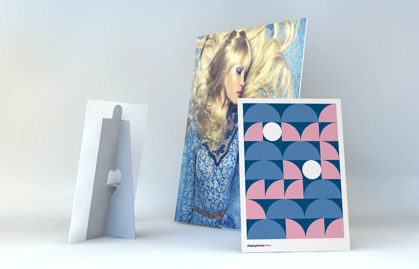 displaykarton showcard met rugsteun in A1 formaat