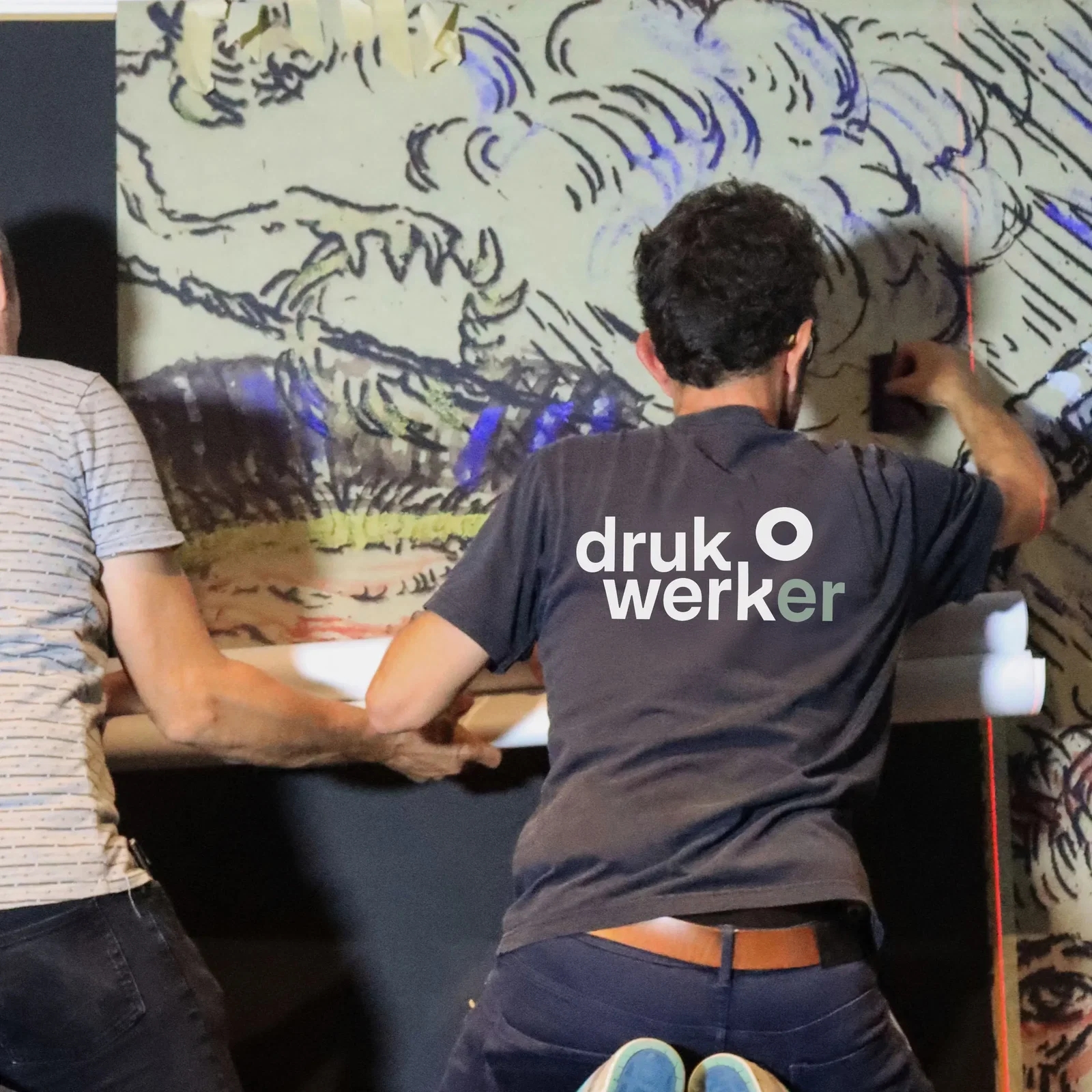 Kleven van een interieur sticker