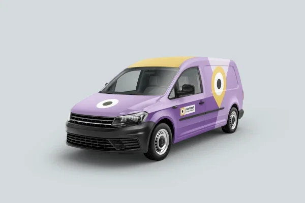 kleine bestelwagen full wrap met dak pakket