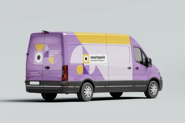 grote bestelwagen full wrap met dak pakket