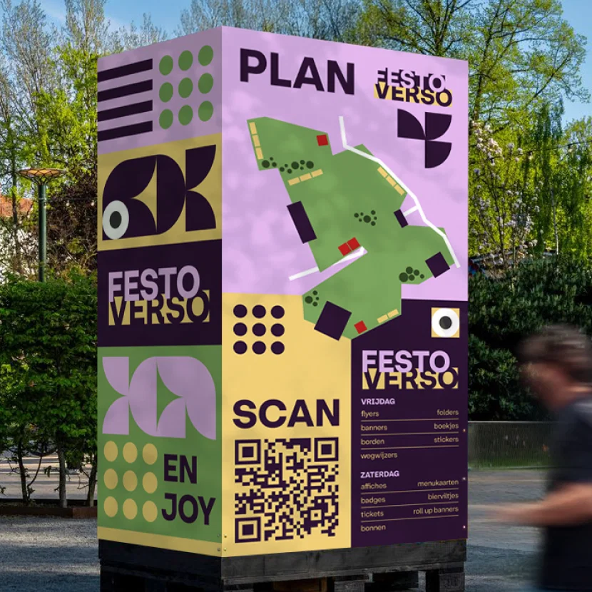 signalisatie bord voor een festival