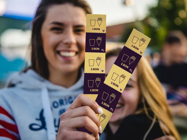 Papieren bonnetjes voor op je event of festival, ideaal als vouchers voor drinken en eten. 