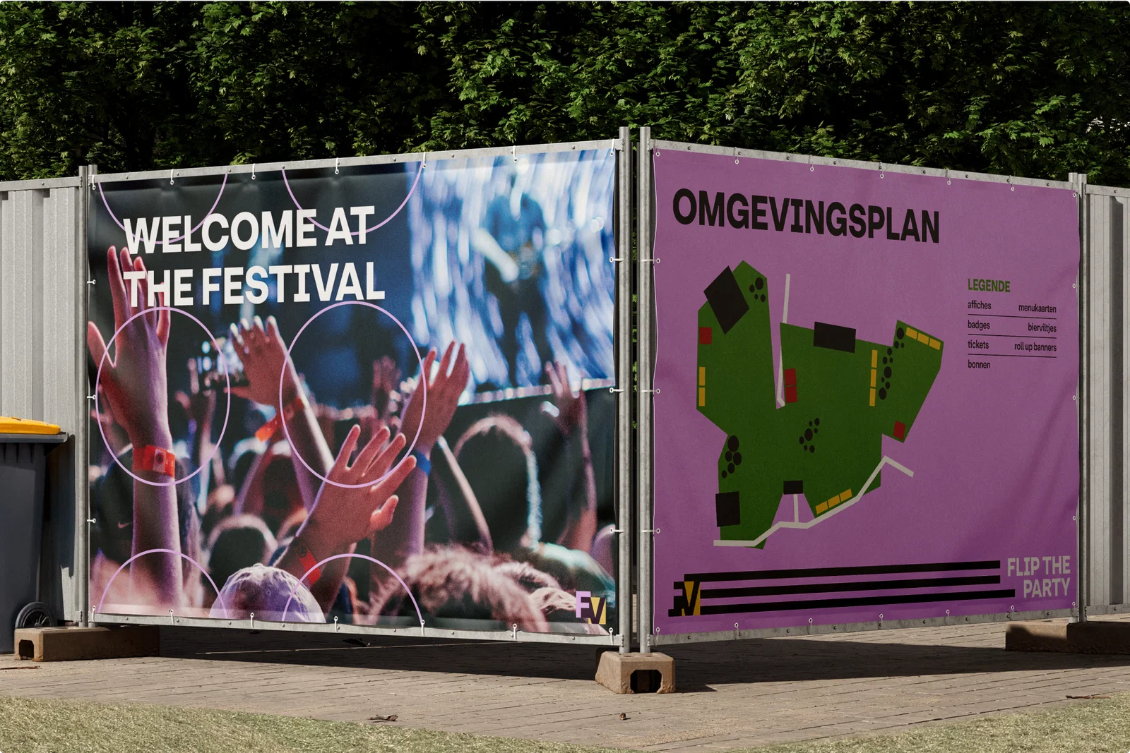 Grote herasbanners voor elk event of festival.