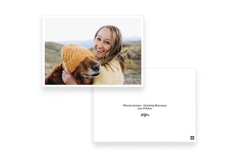 A6 staande kerstkaart met eigen foto.