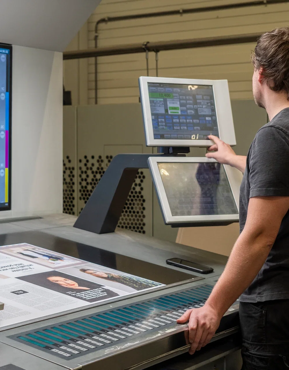 Machine die combinatie orders mogelijk maakt.