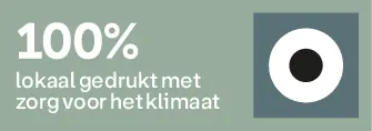 100% lokaal gedrukt met zorg voor het klimaat logo